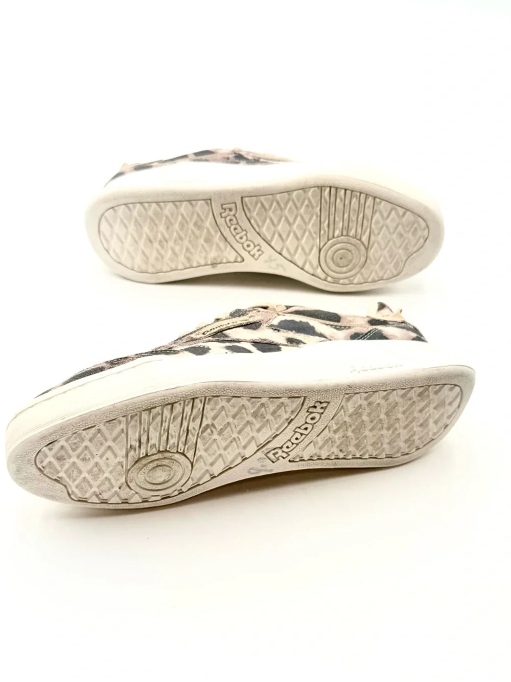 Reebok Women's‎ Leopard Print Low-Top Sneakers in Tan & Black